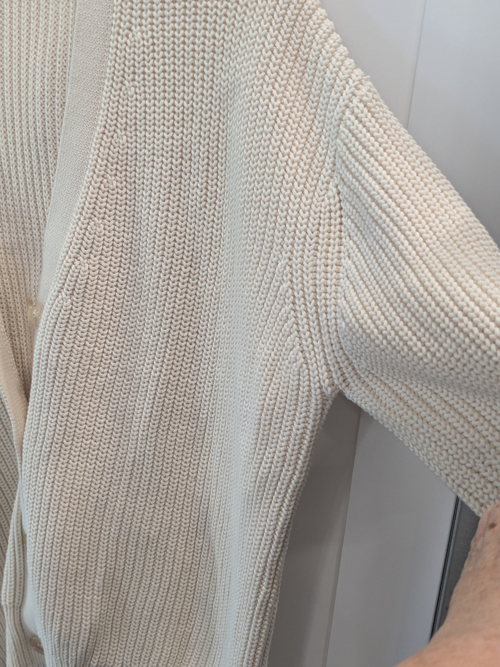 Jenni Kayne Cream Button-Front Knit Cardigan - Picture 8 of 9